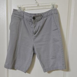 croft & barrow Women's Light Gray Flat Front Chino Shorts